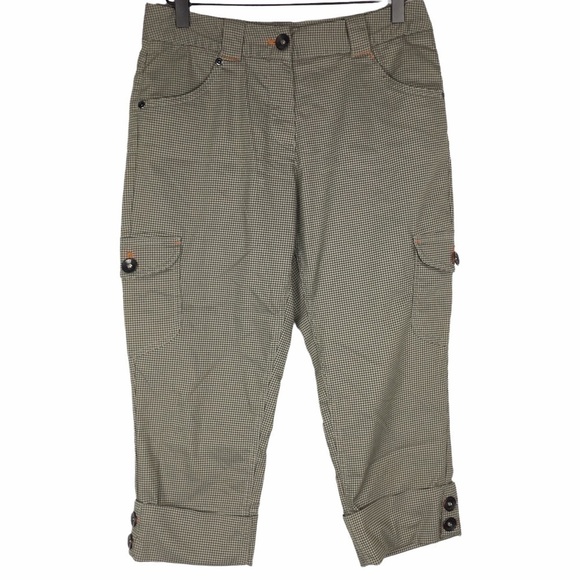NIKE Golf Pants Sport Capri Crop Dri-Fit Cargo Pocket Cuffed Dots Stretch Size 4 - Picture 1 of 13